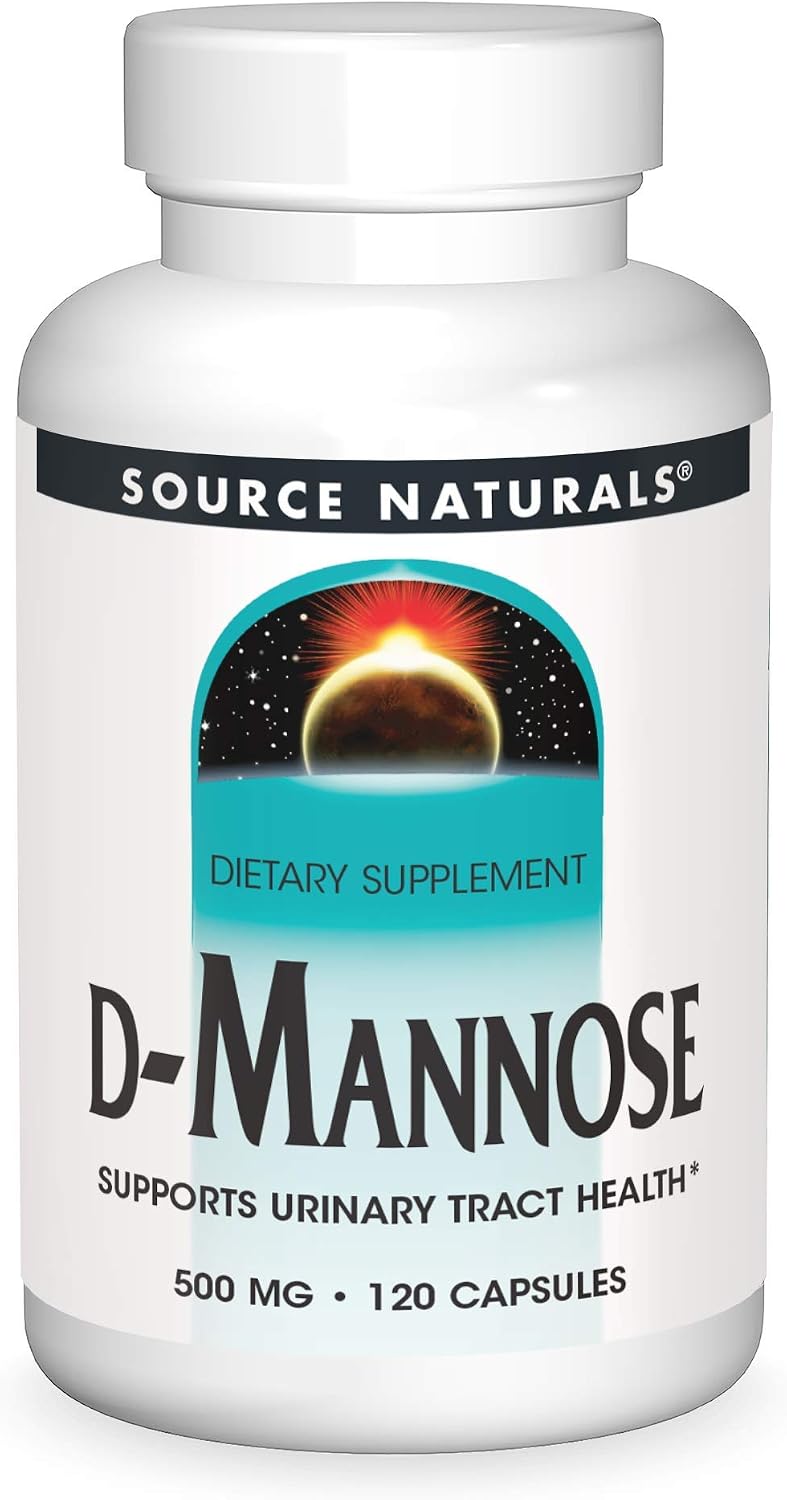 Source Naturals, D-Mannose - 500mg - 30 Capsules | Supports Urinary Tract & Bladder Health