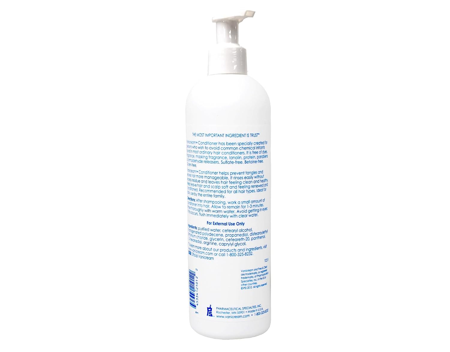 Vanicream Conditioner for Sensitive Skin, Free of Dyes, Fragrance, Lanolin, Parabens and Formaldehyde Releasers, Dermatologist Tested, 12 fl oz (Pack of 3)