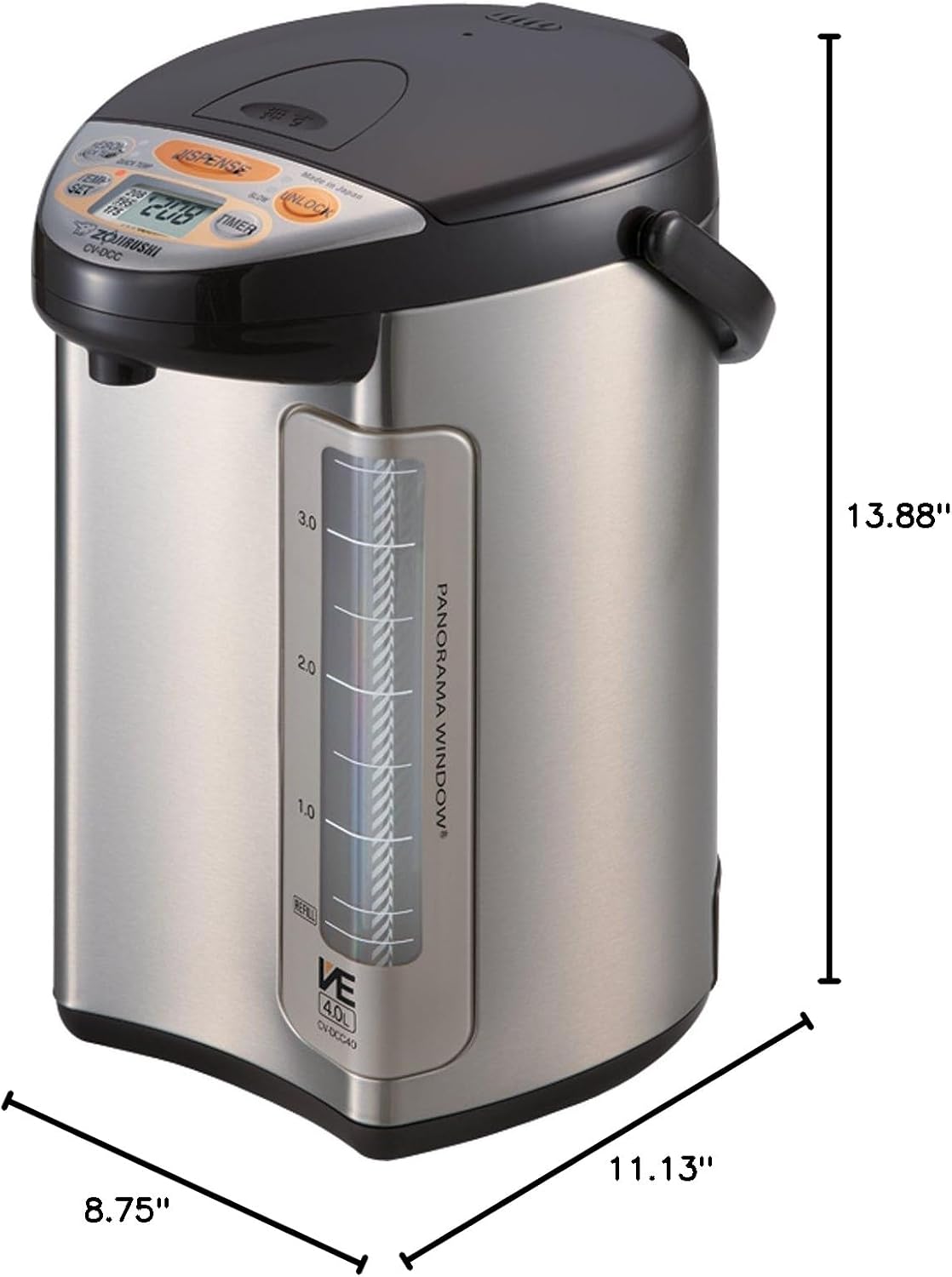 Zojirushi Hybrid Water Boiler & Warmer | Four heat settings, Quick Temp mode, timer, nonstick interior, panorama gauge