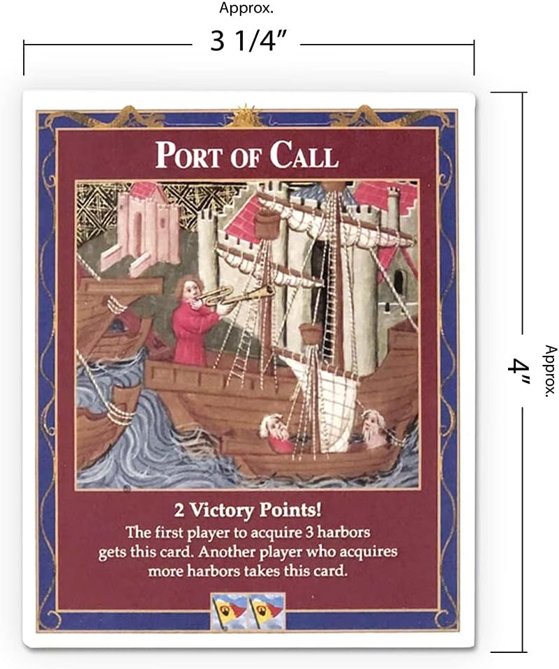 Port of Call Bonus Card compatible with Catan's Settlers of Catan, Seafarers, Cities and Knights and Catan Expansions