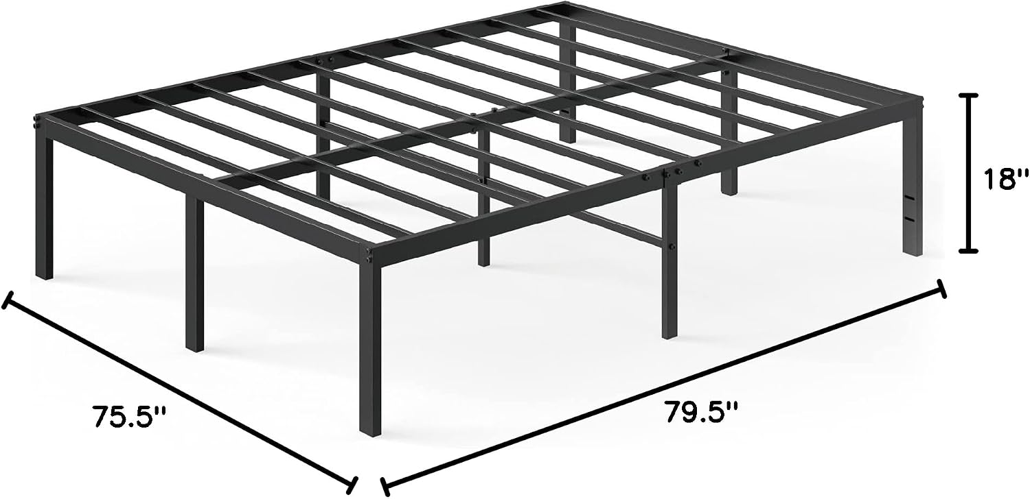 ZINUS Van 16 Inch Metal Platform Bed Frame / Steel Slat Support / No Box Spring Needed / Easy Assembly, Full