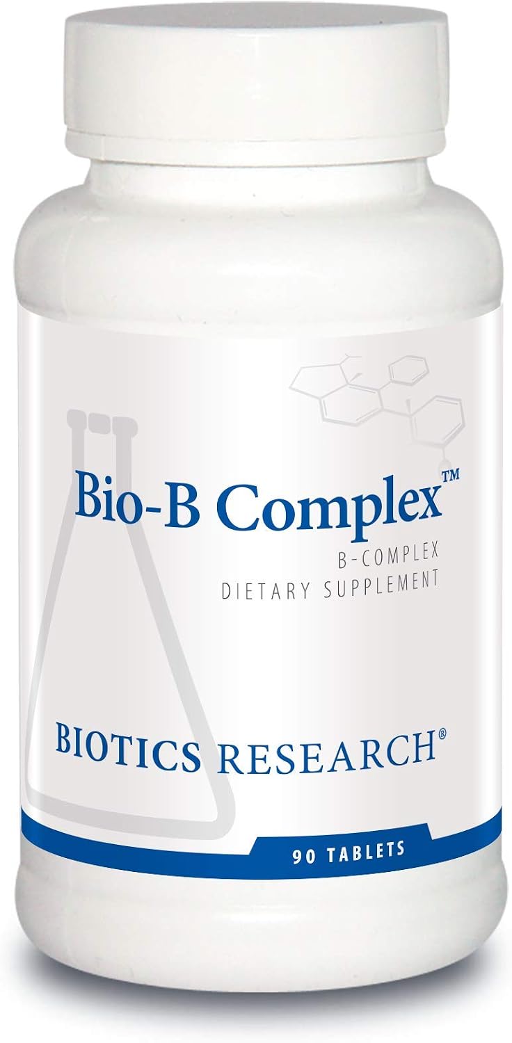 BIOTICS RESEARCH Bio B Complex High Potency B-Complex with Folate and Vitamins B2, B6 and B12 for Energy Production, Supports Cardiovascular Function