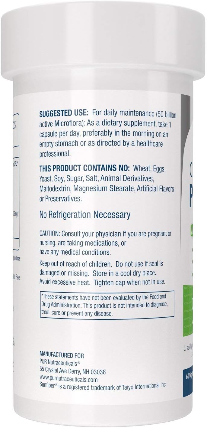 Clinical Grade Probiotics, 50 Billion CFUs, 60 Capsules | 10 Strains, Built-In Prebiotic, 2 Month Supply, All Natural, 100% Made in USA