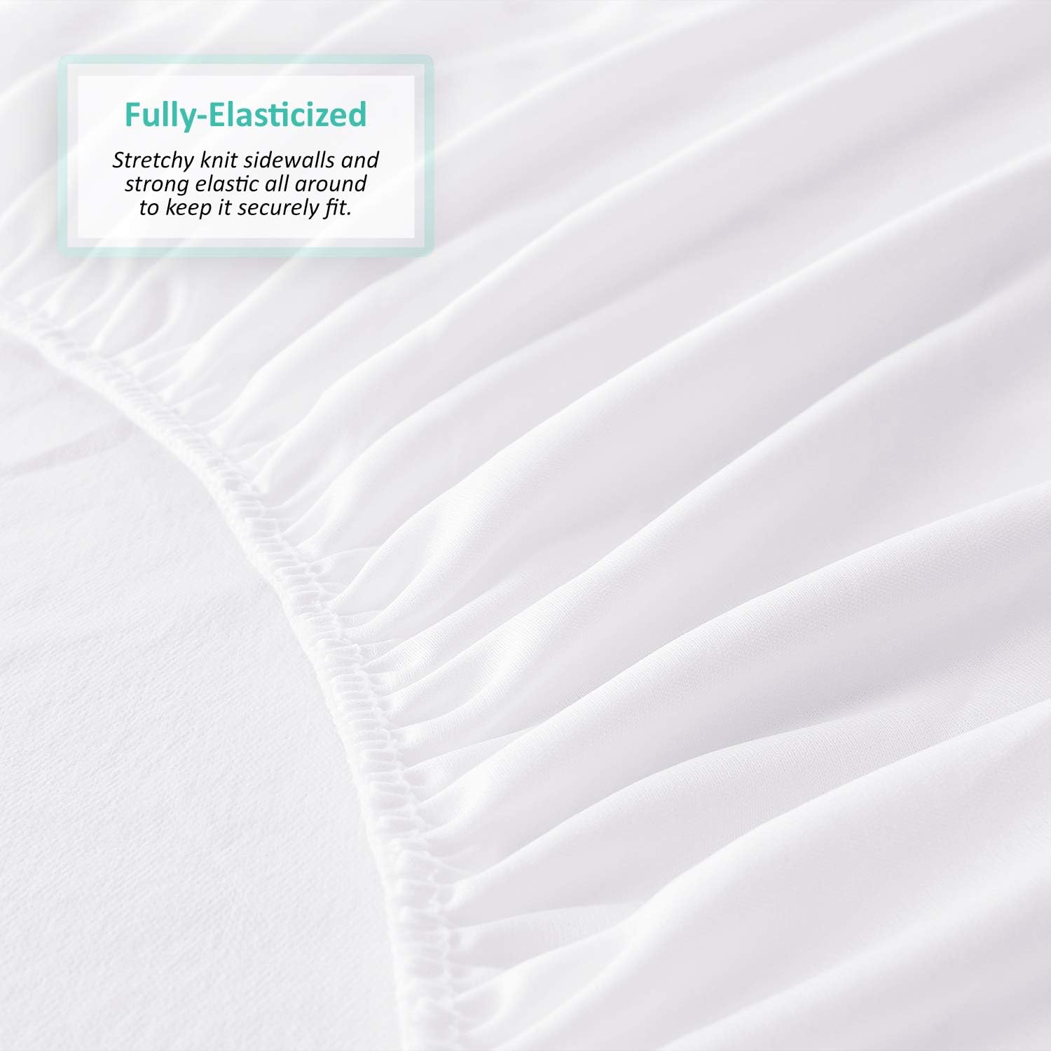 Nestl Premium Cotton Terry Mattress Protector – Soft and Waterproof Full 14 Inch Deep Pocket Mattress Protector – Breathable & Noiseless Cover