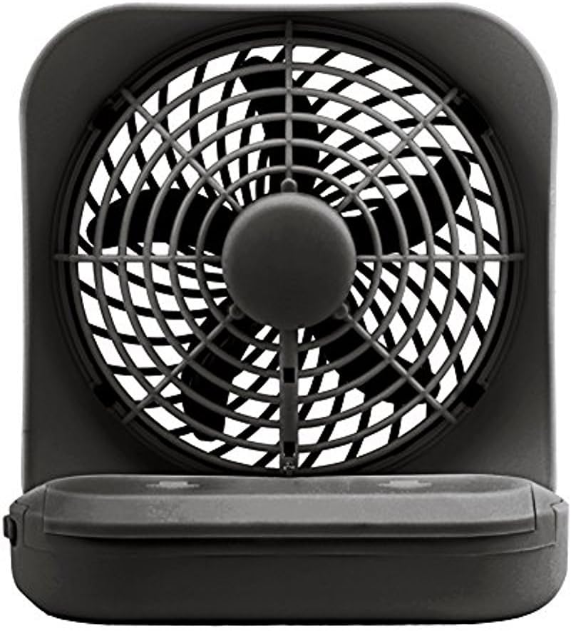 O2COOL Treva 5 in Portable Battery Powered Desk Fan 2-Speed Black | Yes