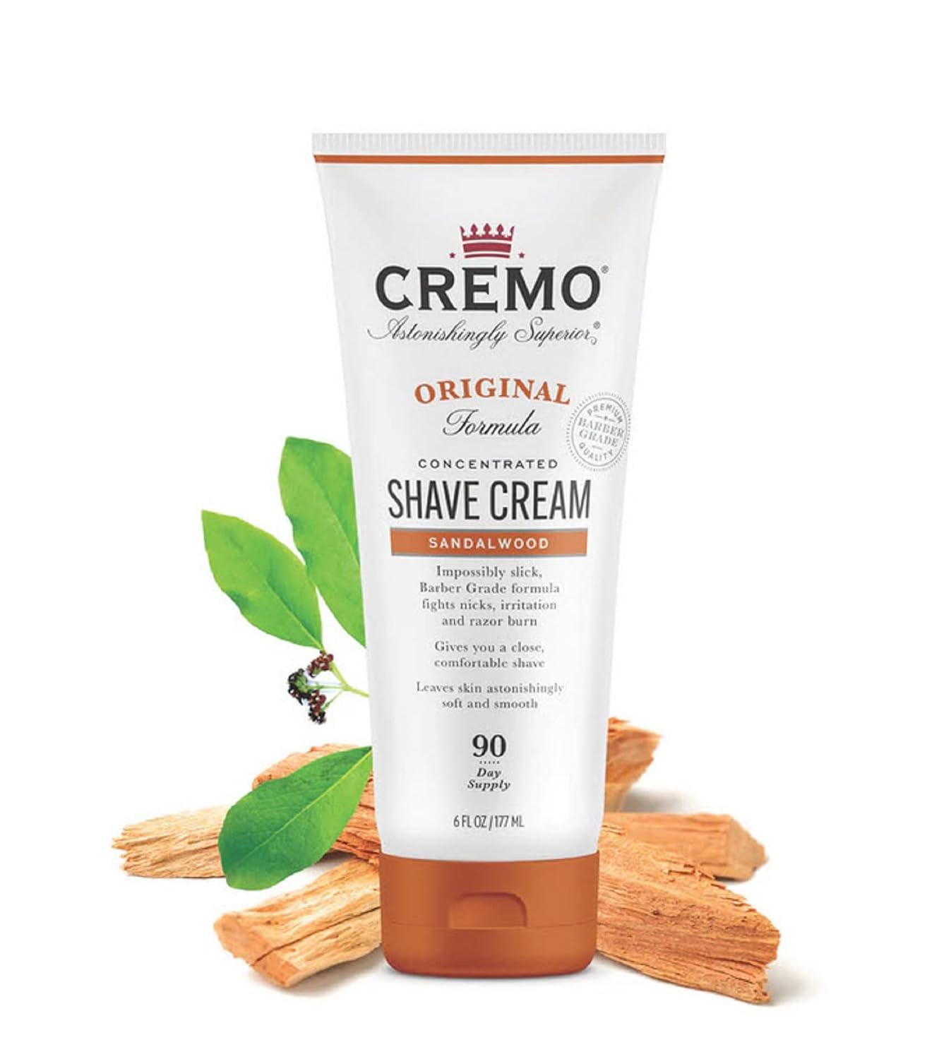 Cremo Original Shave Cream, Astonishingly Superior Ultra-Slick Shaving Cream for Men, Fights Nicks, Cuts and Razor Burn, 6 Fl Oz
