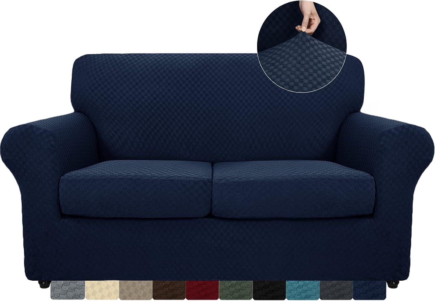 MAXIJIN Latest Recliner Slipcovers for Living Room 4 Pieces Stretch Jacquard Recliner Chair Cover Soft Fitted Recliner Protector with Elastic Bottom