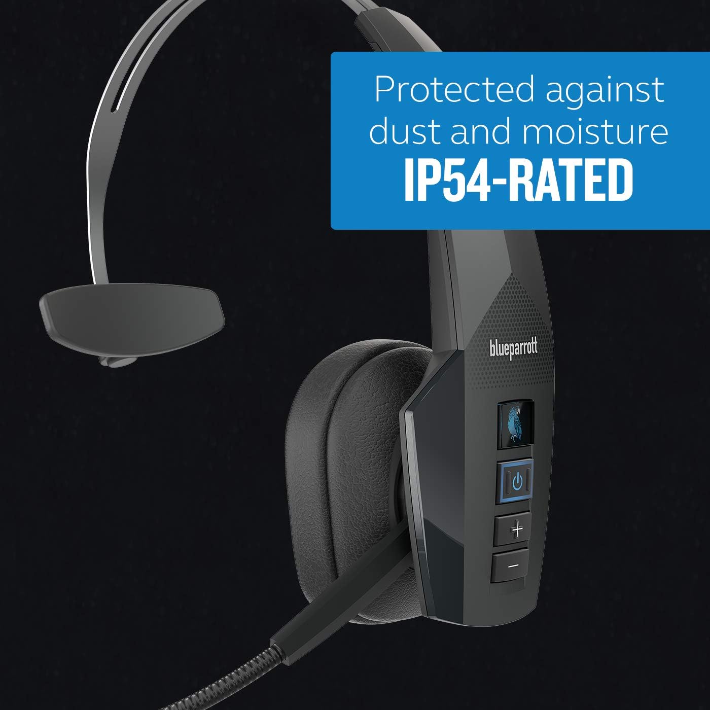BlueParrott B550-XT Bluetooth Headset | 96% noise canceling headset for truck drivers; voice control, IP54-rated, 24 hr talk time