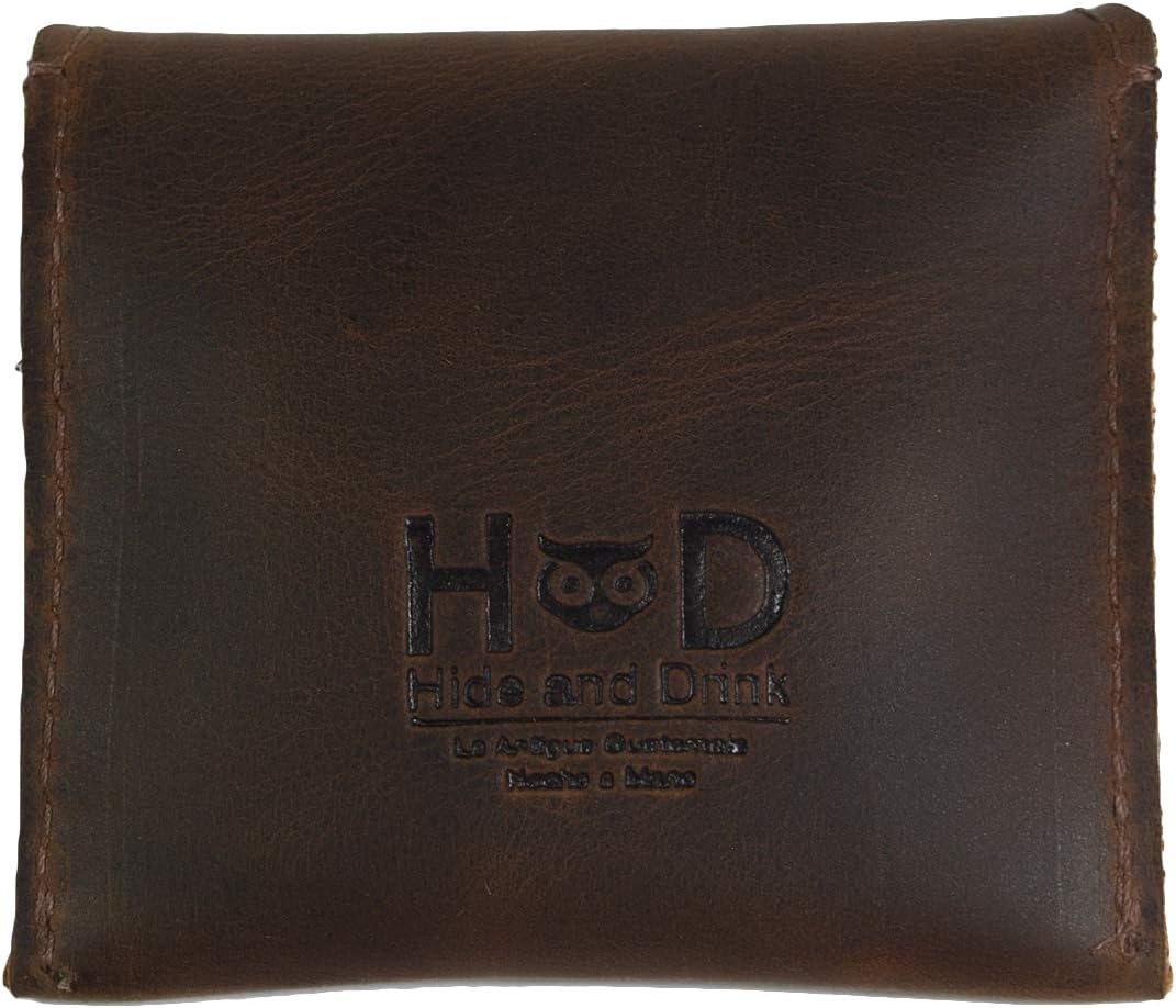 Hide & Drink, Rustic Leather Tampon Case, Condom Holder Pouch, Secret Stash Handmade :: Bourbon Brown