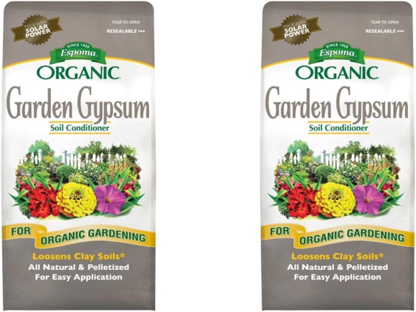Espoma Organic Garden Gypsum Soil Conditioner, All-Natural & pelletized mined Gypsum with no fillers or additives. Helps Loosen Clay Soil
