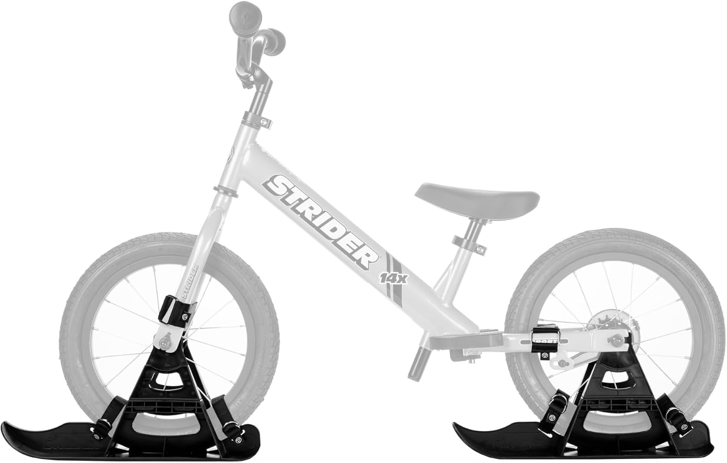 Strider 14x Snow Skis Set, Convert Balance Bike to Sled, for Ages 3–6 Years | Converts Strider Balance Bike into Sled, Snow Skis for Kids Ages 3–6