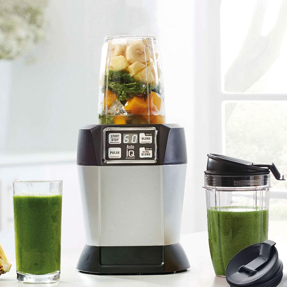 Blender Cups Fit for Ninja, Replacement Parts 16OZ Cups with Lids