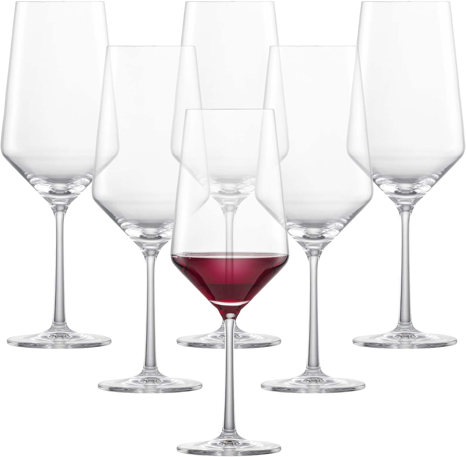 Zwiesel Glas Pure Burgundy Red Wine Glass (Set of 4), Graceful Burgundy Glasses for Red Wine, Dishwasher-Safe Tritan Crystal Glasses, Made in Germany (23 Ounce)