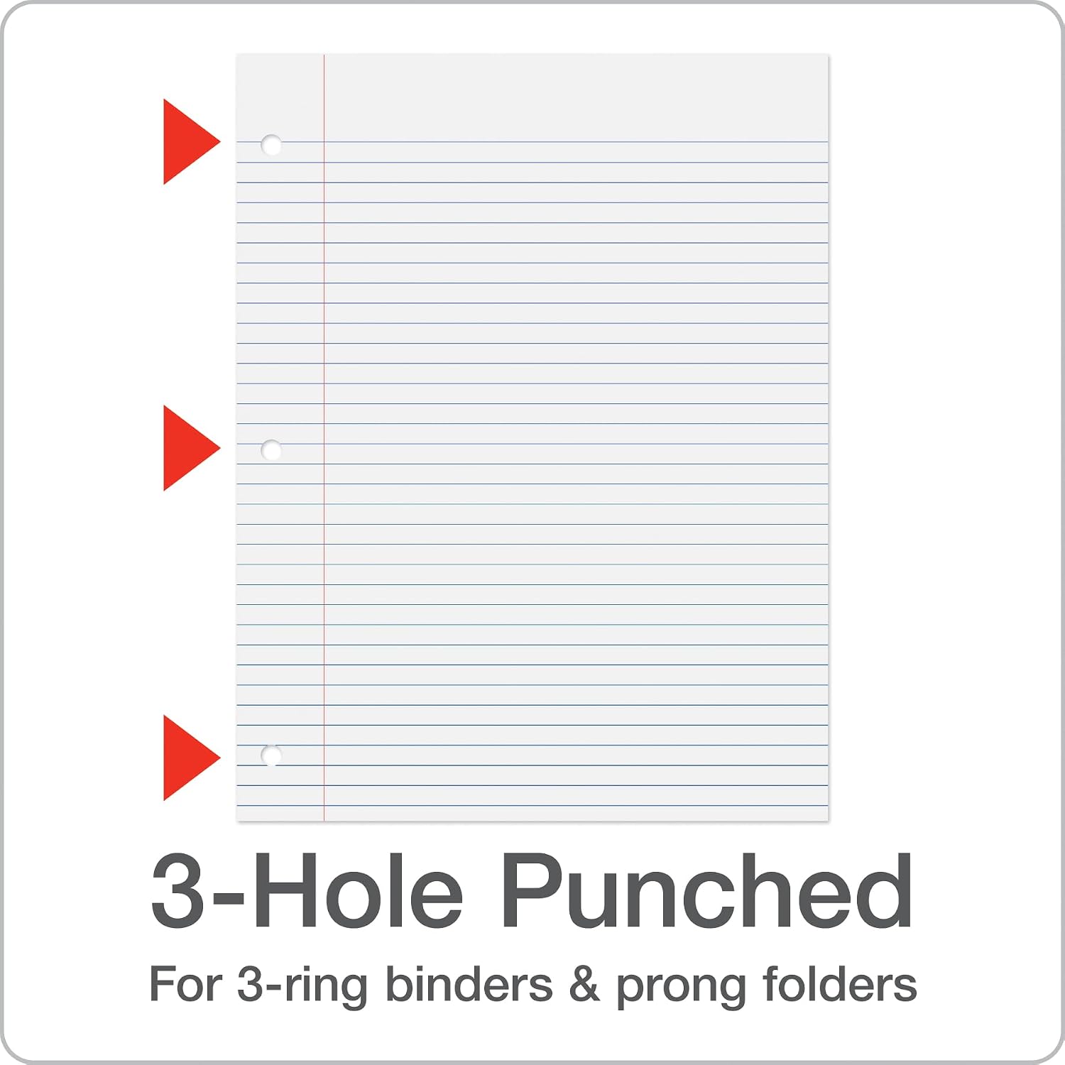 Oxford Loose Leaf Paper, 500 Sheets, College Rule Filler Notebook Paper, 8-1/2" x 11", 3-Hole Punched Fits 3-Ring Binders (62349)