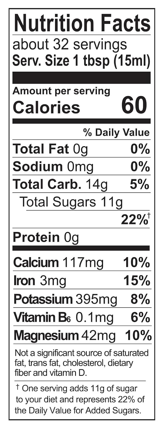 Wholesome FT Organic Molasses 32oz Bottle, 1-Pack