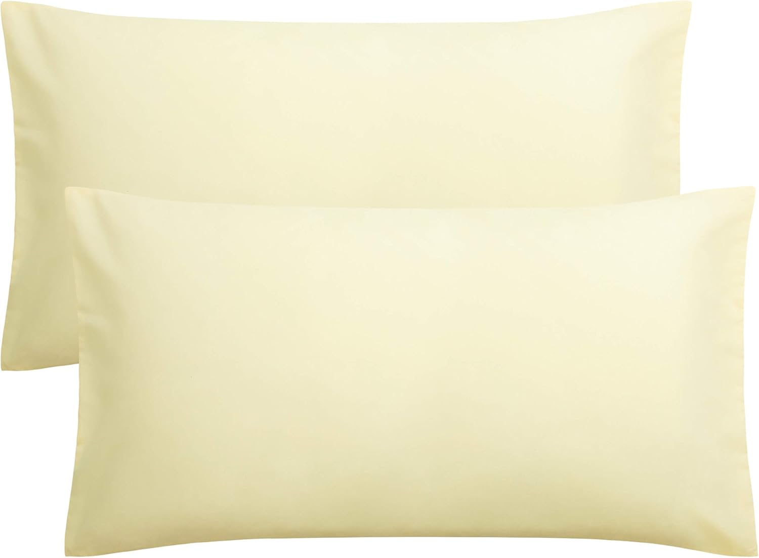 FLXXIE 2-Pack Microfiber Standard Pillow Cases, Envelope Style, White