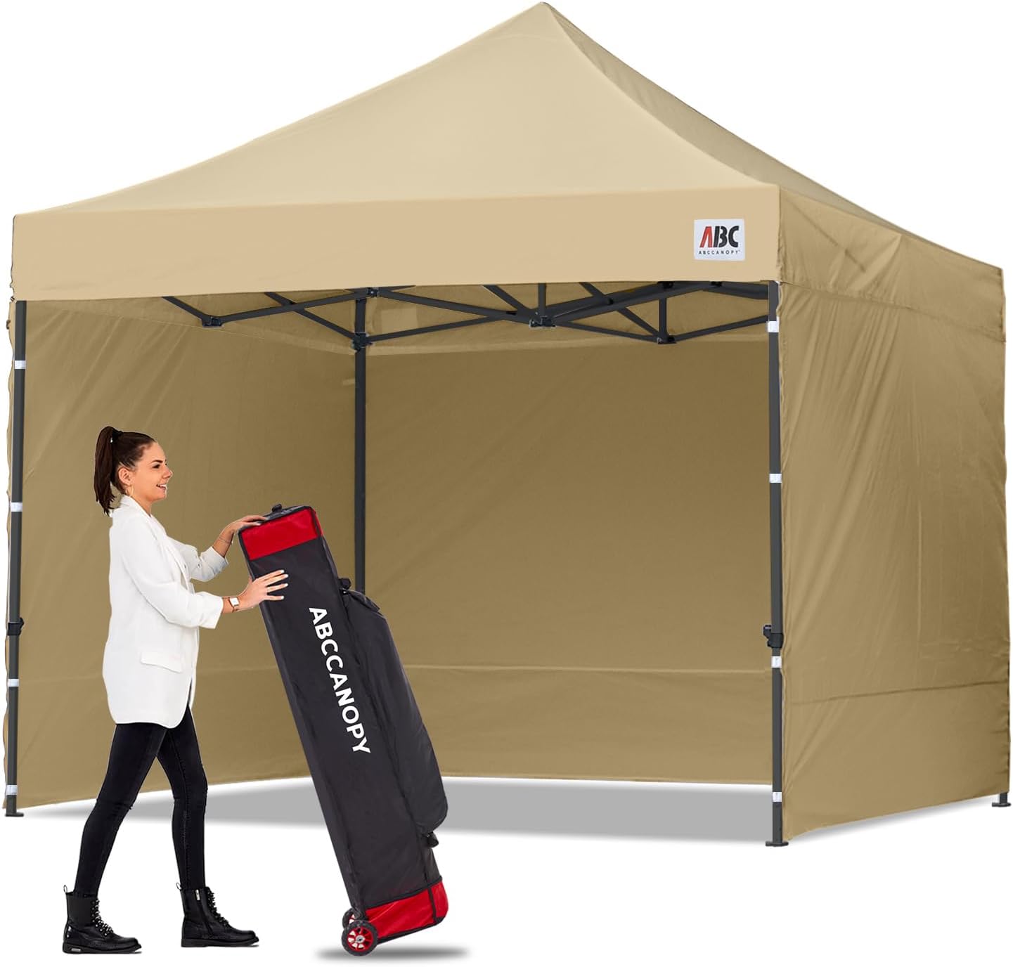 ABCCANOPY Heavy Duty Easy Pop up Canopy Tent with Sidewalls 10x20, Turquoise