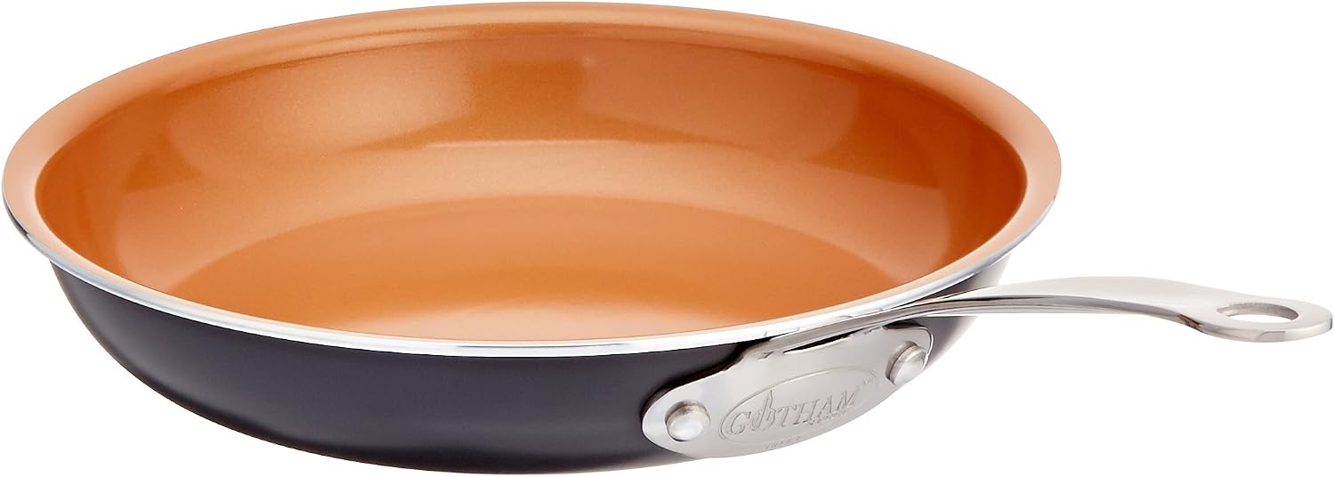 Gotham Steel Ceramic and Titanium Nonstick Fry Pan, Brown, 10.25"