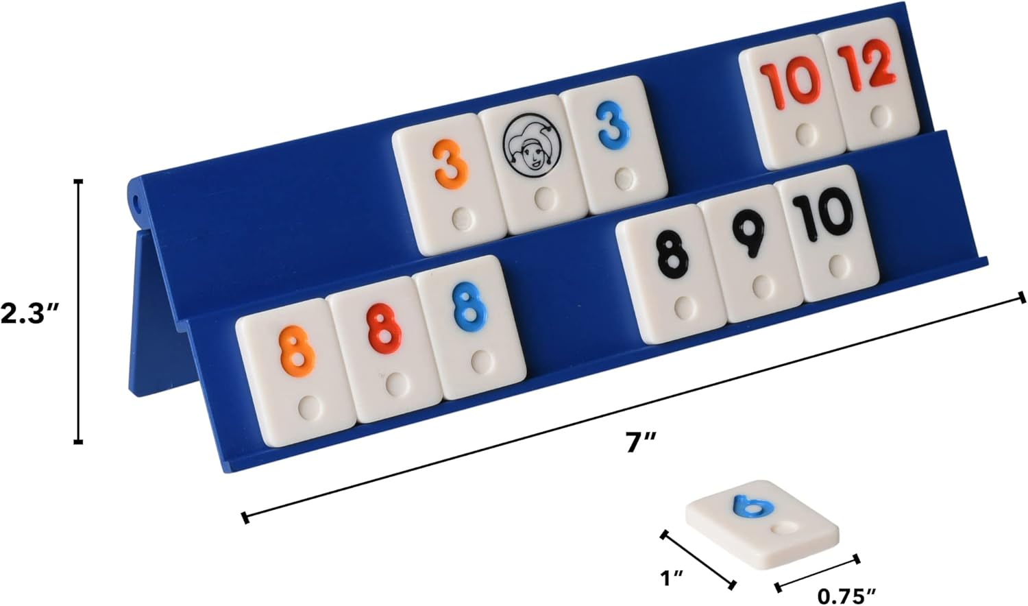 Point Games Classic Mini Rummy Game Set with 4 Exclusive Folding Playing Racks in Super Durable Travel Bag, for 2-4 Players Great Gift for Adults and Kids