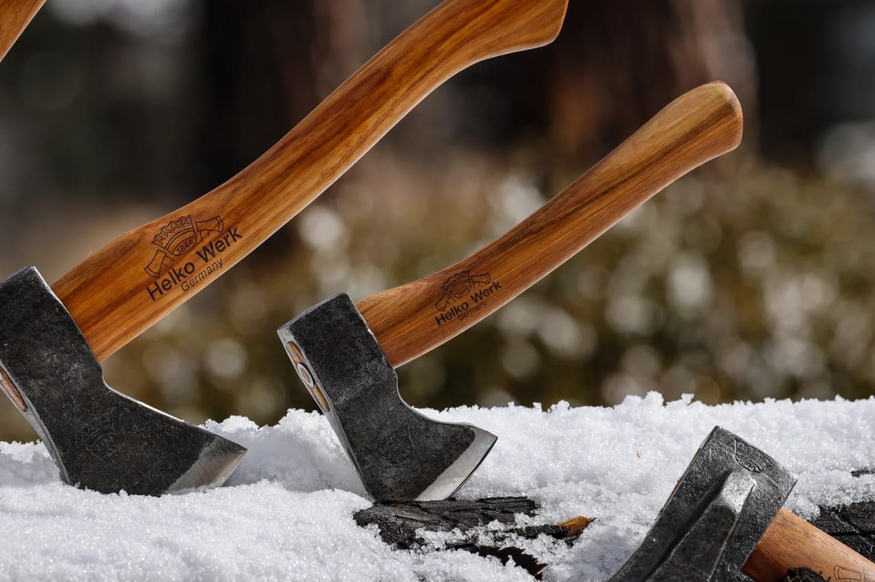 1844 Helko Werk Germany Traditional Hessen Woodworker Felling Axe (13563) | Made in Germany Hand Forged Felling Axe and Cutting Forest Axe for Felling Trees Head 2-3/4 lbs, Handle 28 inches