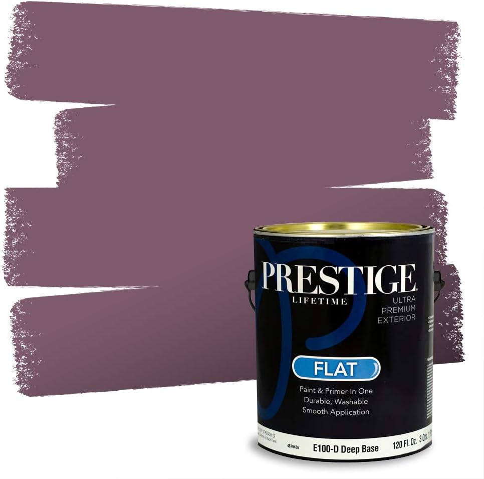 PRESTIGE Paints Exterior Paint and Primer In One, 1-Gallon, Satin, Comparable Match of Sherwin Williams* Ash Violet*