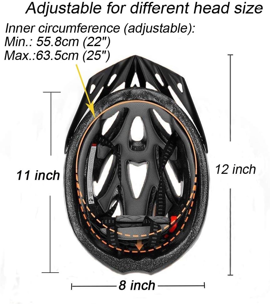 UPANBIKE Adult Bike Helmet One-Piece Adjustable Head Safety Protection | for Mountain & Road Bikes,Mens Bike Helmet,Riding Helmet,Womens Bike Helmet