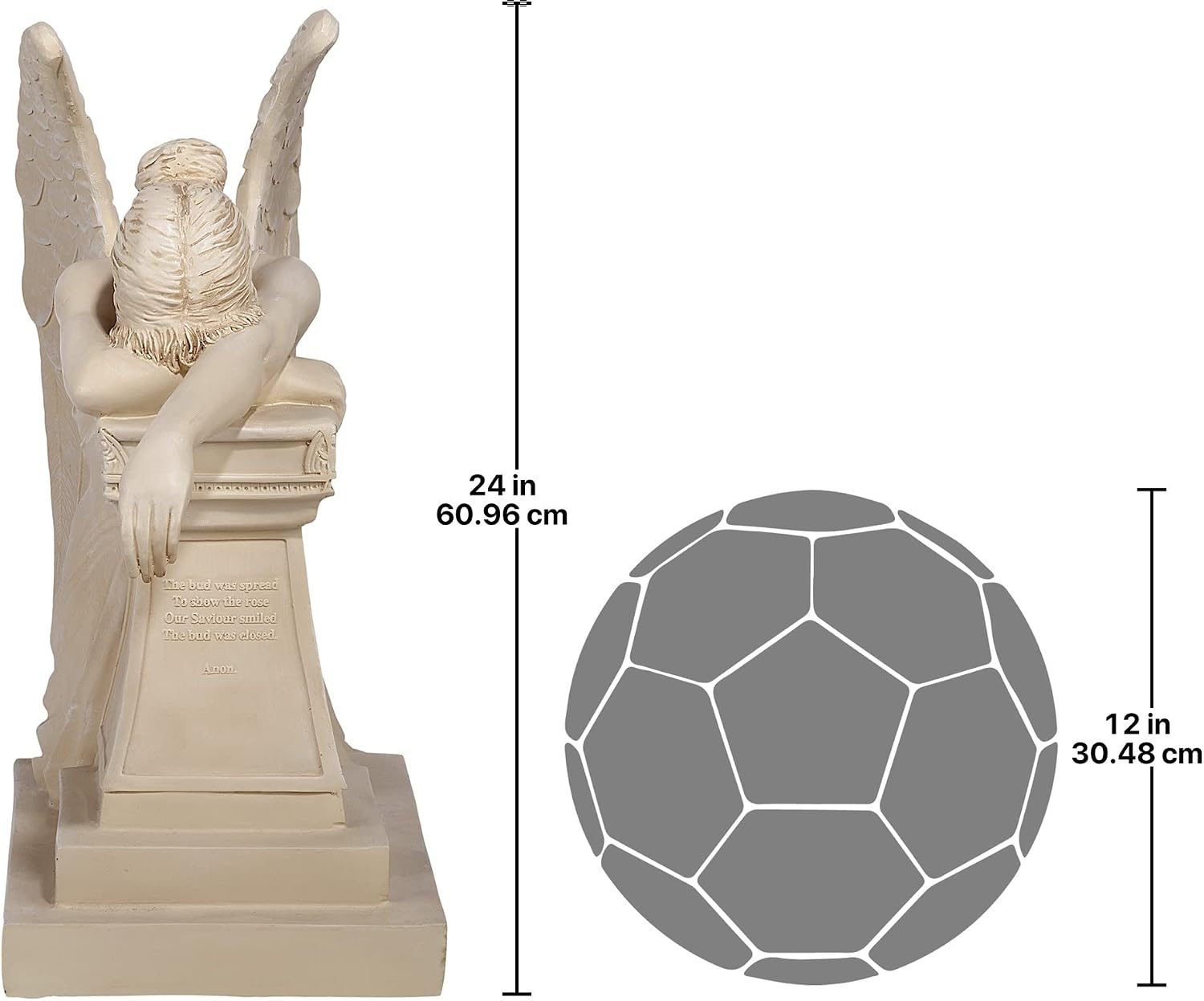 Design Toscano Angel of Grief Monument Statue: Estate