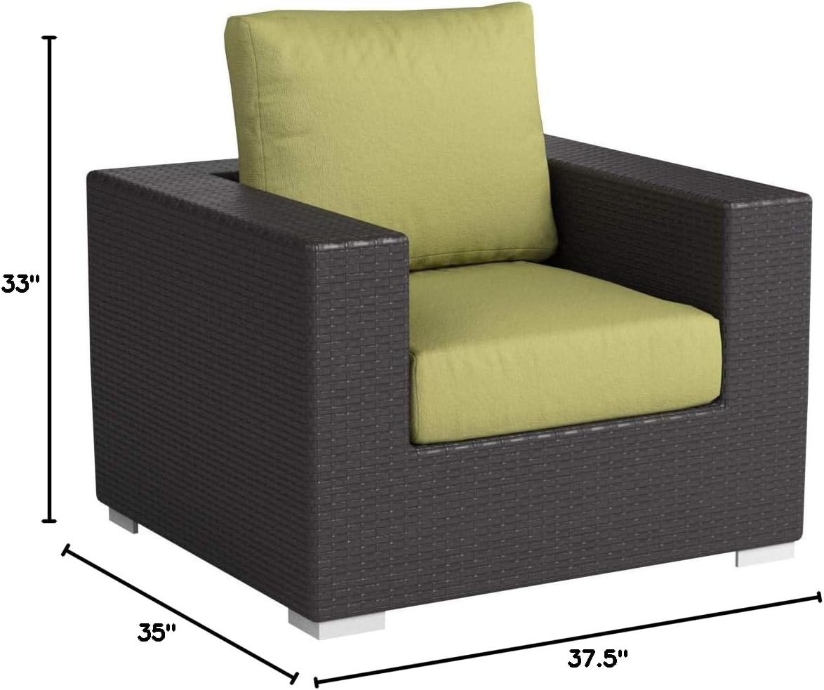 Modway Convene Wicker Rattan Outdoor Patio Loveseat in Espresso White