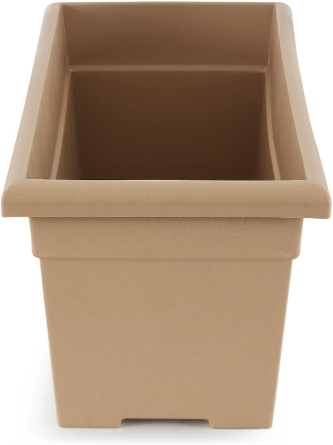 The HC Companies Romana Planter Box, 28 Inch, Clay, 1-Pack | Plastic, Drainage Plug, Lightweight, UV-Resistant, for Garden, Patio, Balcony & Fence