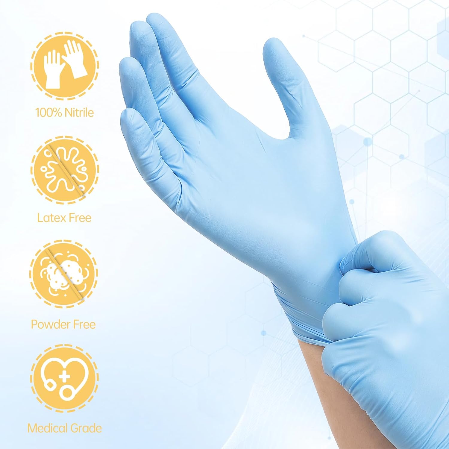 Basic Medical NGPF-7002 Blue Nitrile