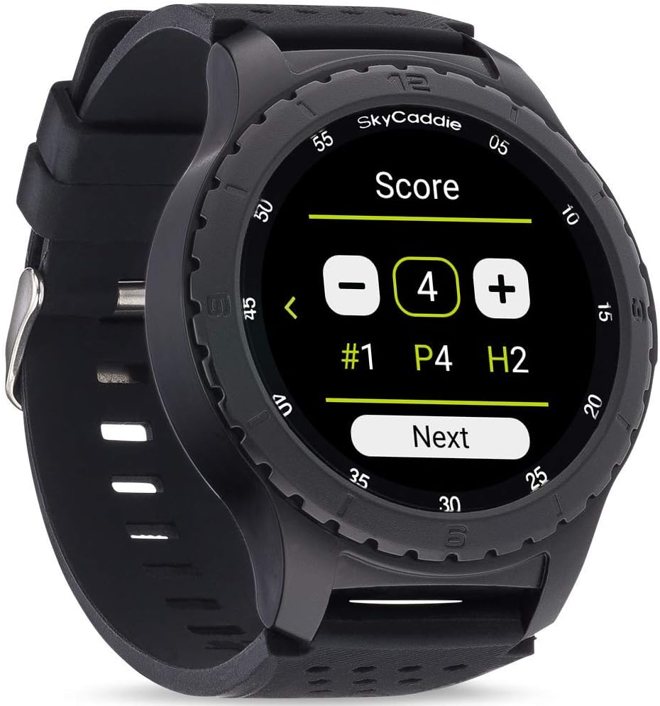 SkyCaddie LX5, GPS Golf Watch with Touchscreen Display and HD Color CourseView Maps, Black, Small