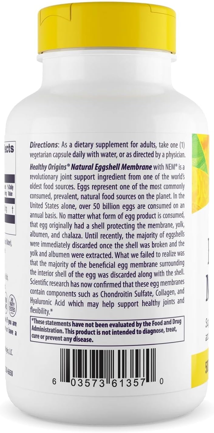 Healthy Origins NEM Eggshell Membrane 500 mg, 30 Veggie Caps