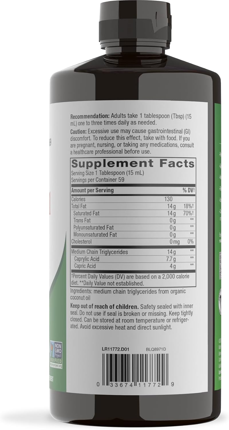 Nature's Way Organic MCT Oil, Brain and Body Fuel*, Keto & Paleo