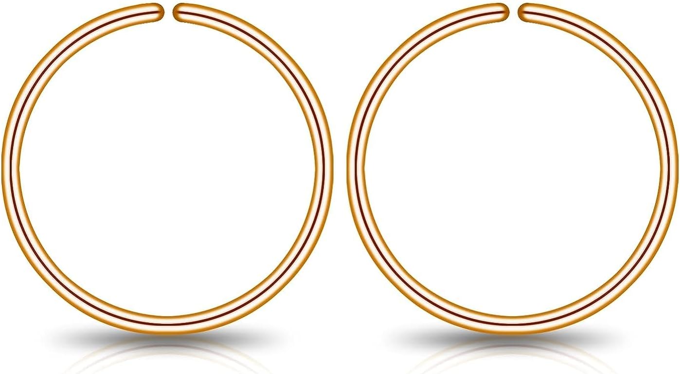 Small Gold or Sterling Silver Huggie Hoop Earrings for Women Cartilage Nose Helix Tragus