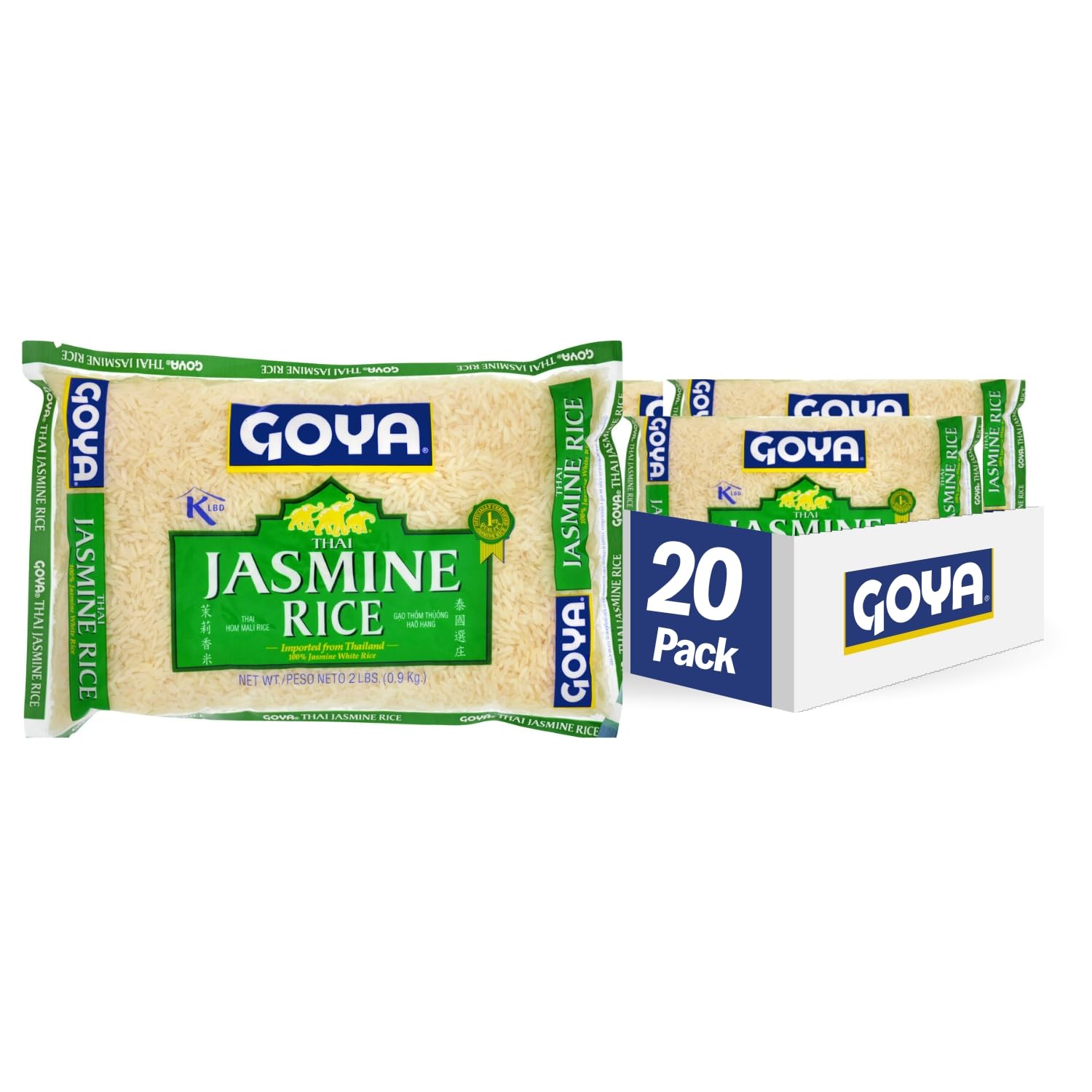 Goya Foods Thai Jasmine Rice, 20 Pound (Pack of 2)