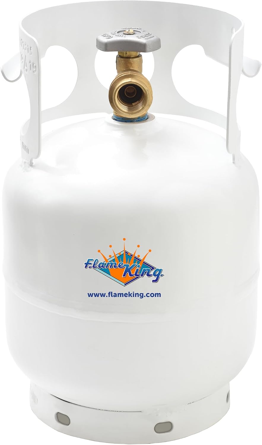 FLAME KING YSN5LB 5 Pound Propane Tank Cylinder, Great For Portable Grills, Fire Pits, Heaters And Overlanding, White | camping-hammocks