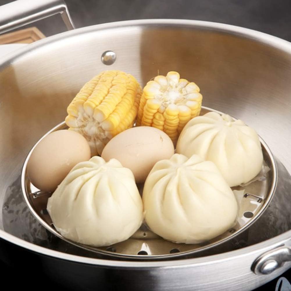 NRDBEEE Round Stainless Steel Rack 7.6" 8.5" 9.33" Inch Diameter Steaming Stand Canner Canning Racks Steamer Insert Stock Pot Steaming Tray Stand