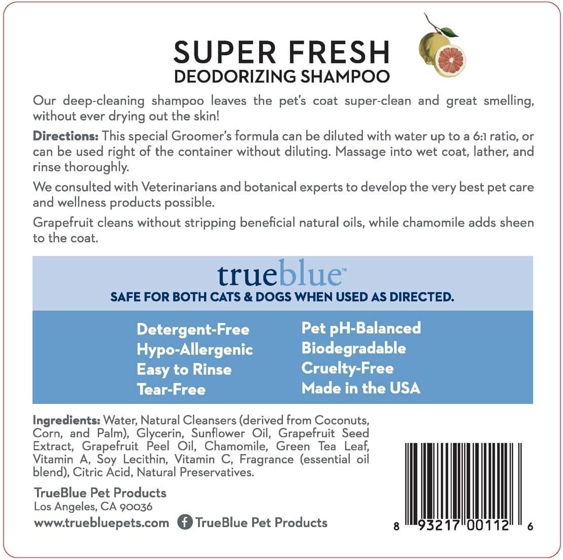 Trueblue Pure & Sure Puppy Shampoo – Cleansing Wash, Deodorizing, Moisturizing – Toxin Free, Milk, Honey Natural Botanical Blend – Tearless Dog Shampoos – 12 Fl. Oz.