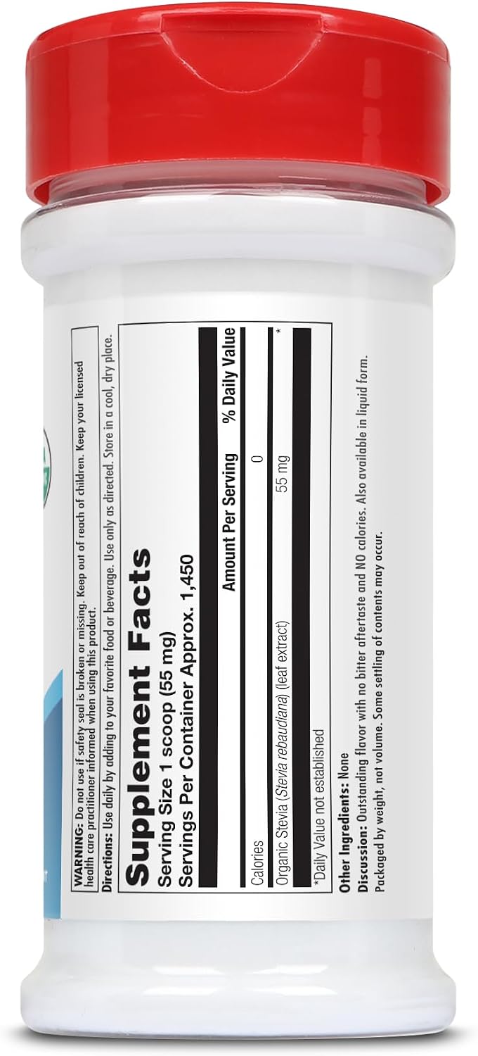 KAL Sure Stevia Extract Powder, Low Carb, Plant Based Stevia Sweetener, Great Taste, Zero Calories, Zero Sugar, Low Glycemic & Perfect for a Keto Diet, 60-Day Guarantee, Approx. 1820 Servings, 3.5oz | Zero Calorie Sweetener - Organic, Keto Friendly & Low…