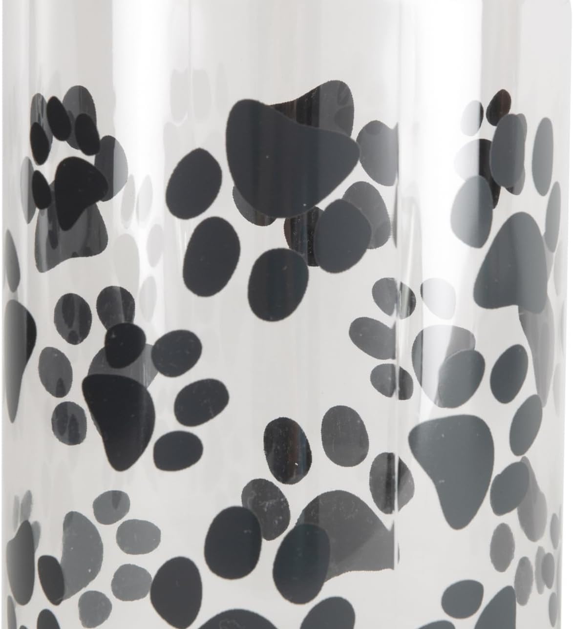 Lixit® Dog Treat Plastic Jar - Airtight Food and Treat Storage Jars for Dogs, Cats, Small Animals and Birds - Made in USA (Paw Prints - Gray, 64 Ounce)