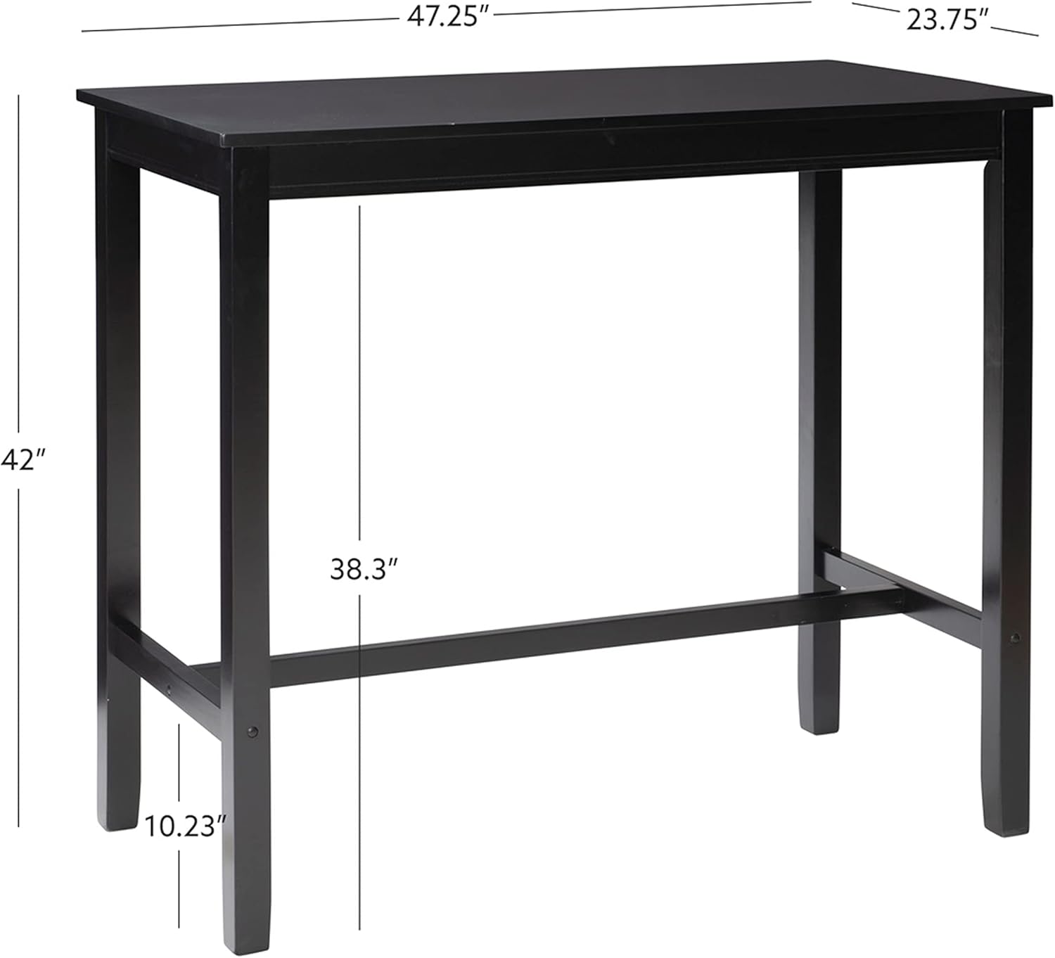 Linon Claridge Rustic Wood 36 inch Height Pub Table