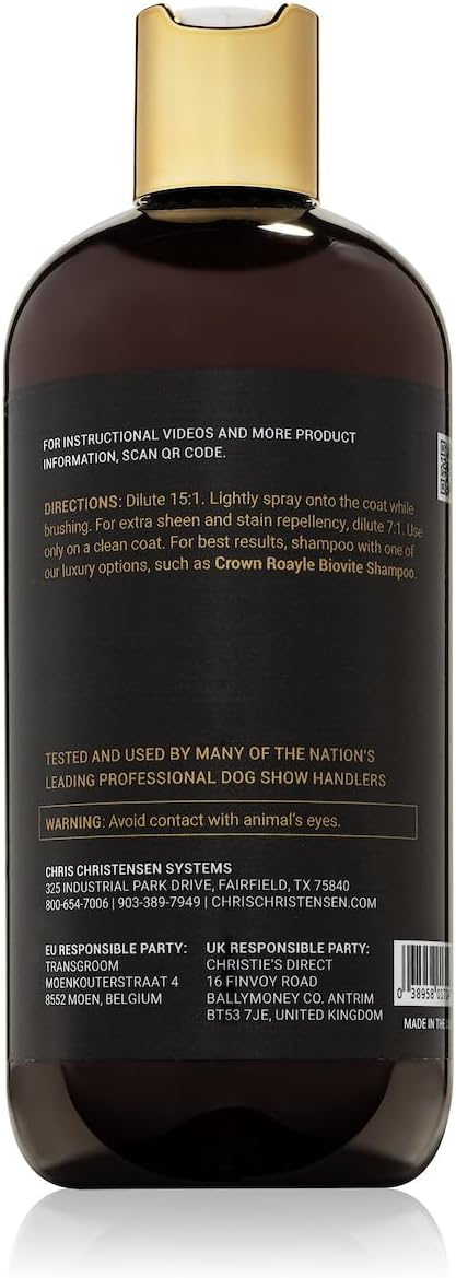 Crown Royale Magic Touch Formula 2 Pet Grooming Spray Concentrate, No Heavy Build-Up, Finishing Spray, Prevents Coat Matting