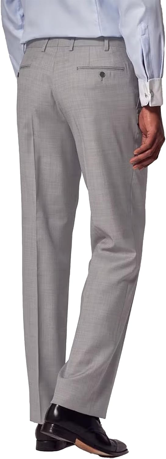 Men's Cozy Hidden Expandable Waist Dress Pants | Premium Stretch Texture Weave Work to Weekend Pants