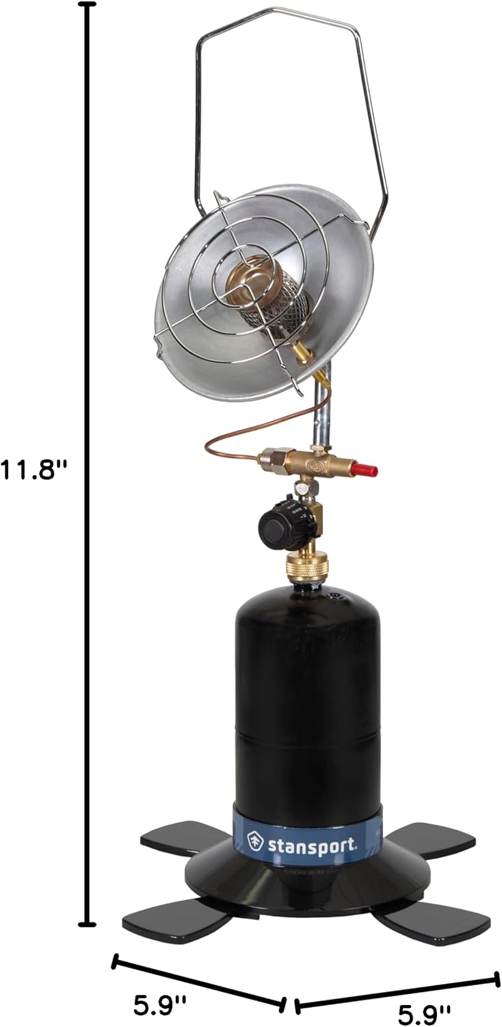 Stansport Portable Outdoor Propane Radiant Heater (195),Black