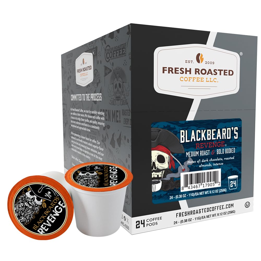 Fresh Roasted Coffee, Organic Colombian K-Cup Pods for Keurig Brewers, Medium Roast, USDA Organic, Kosher, 24 Count (Pack of 3)