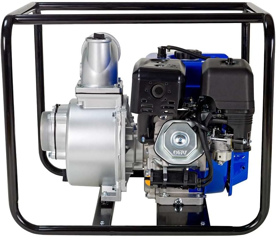 DuroMax XP652WP 208cc 158-Gpm 3600-Rpm 2-Inch Gasoline Engine Portable Water Pump, 50 State Approved, XP652WP, Blue