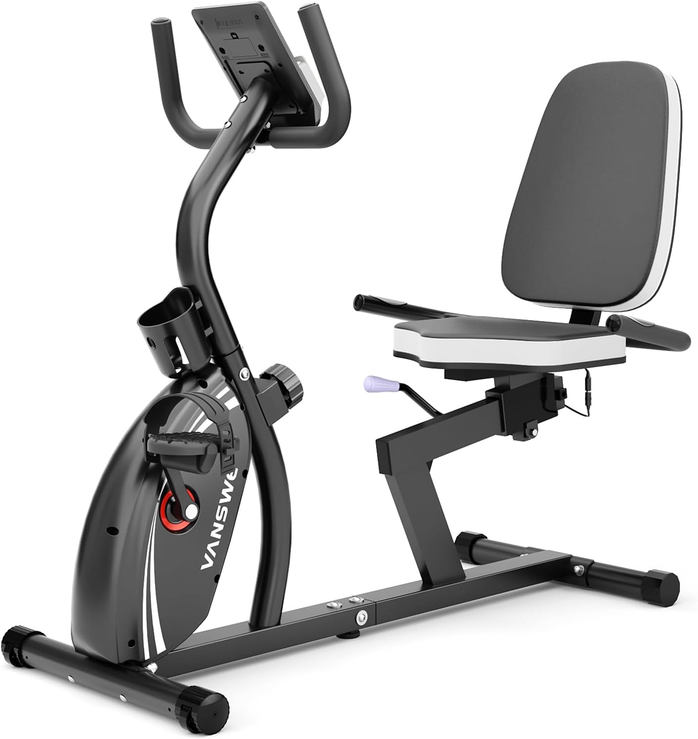VANSWE Recumbent Exercise Bike for Home Seniors with 380 LB Weight Capacity | Fit 5’1”-6’1”, 16-Level Magnetic Resistance
