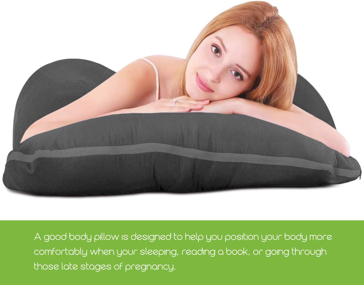 COSMOPLUS 𝐏𝐫𝐞𝐠𝐧𝐚𝐧𝐜𝐲 𝐏𝐢𝐥𝐥𝐨𝐰 𝐂𝐨𝐯𝐞𝐫 U Shaped Full Body Pillow Case 𝐂𝐨𝐯𝐞𝐫 for