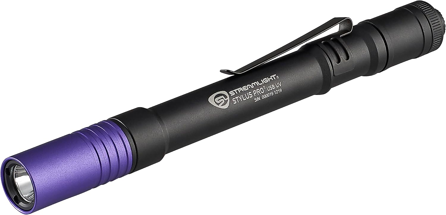 Streamlight 66149 Stylus Pro UV LED Penlight with Holster, Black