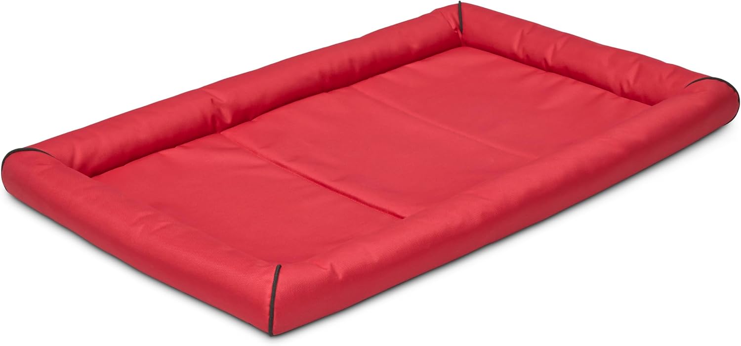 MidWest Homes for Pets Intermediate QuietTime MAXX Ultra-Rugged Dog Bed, Water & Odor Resistant, Bolstered Edge, Non-Slip Bottom, Fits 36-inch Crates, Black